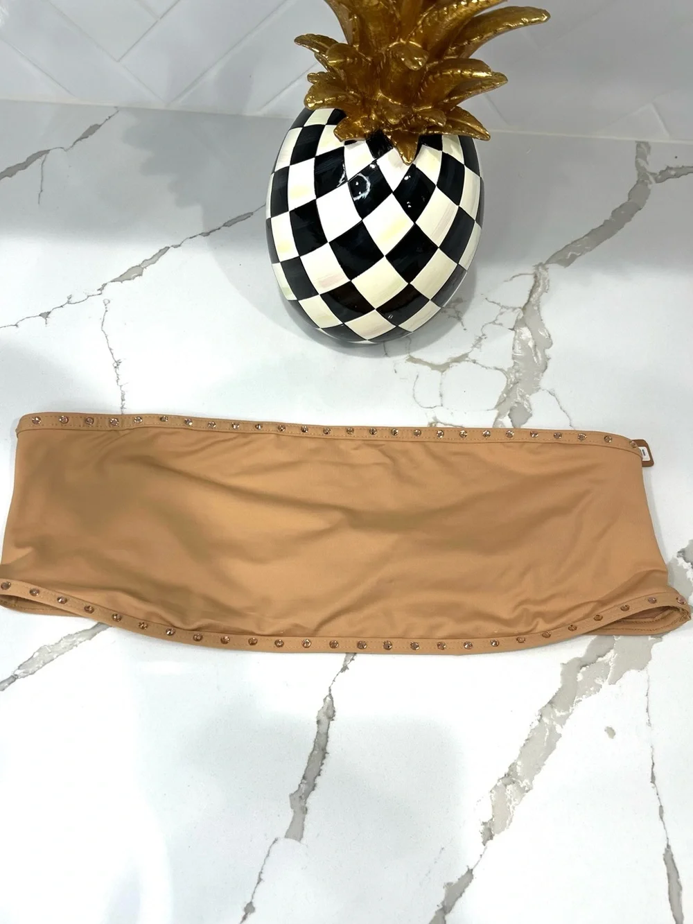 NWT SKIMS RHINESTONE SWIM BANDEAU BIKINI TOP
